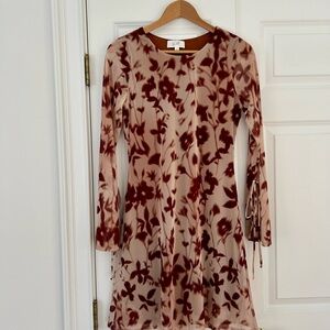 Gilli Mesh Dress with Floral Print - Long Sleeve